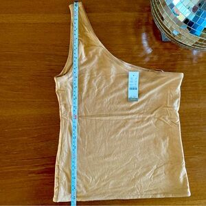 J. Crew Formknit One Shoulder Tank, size XS, camel color, NWT